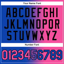 Загрузить изображение в средство просмотра галереи, Custom Thunder Blue Pink-Black Authentic Gradient Fashion Baseball Jersey