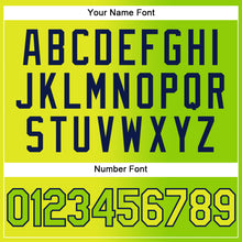 Load image into Gallery viewer, Custom Neon Yellow Neon Green-Navy Authentic Gradient Fashion Baseball Jersey