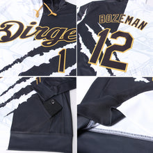 Загрузить изображение в средство просмотра галереи, Custom Stitched Graffiti Pattern Black-Old Gold 3D Sports Pullover Sweatshirt Hoodie