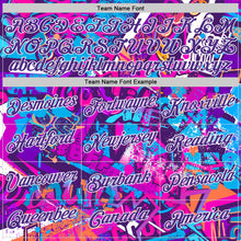 Charger l'image dans la galerie, Custom Graffiti Pattern Purple-White 3D Words Authentic Basketball Jersey