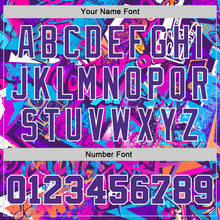 Charger l'image dans la galerie, Custom Graffiti Pattern Purple-White 3D Words Authentic Basketball Jersey