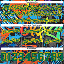 Загрузить изображение в средство просмотра галереи, Custom Graffiti Pattern Kelly Green-Gold 3D Geometric Authentic Basketball Shorts
