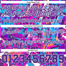 Загрузить изображение в средство просмотра галереи, Custom Graffiti Pattern Purple-White 3D Words Authentic Basketball Shorts