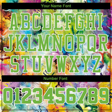 Загрузить изображение в средство просмотра галереи, Custom Graffiti Pattern Neon Green-White Round Neck Sublimation Basketball Suit Jersey