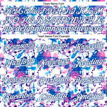 Charger l'image dans la galerie, Custom Graffiti Pattern White-Royal 3D Abstract Watercolor Authentic Baseball Jersey