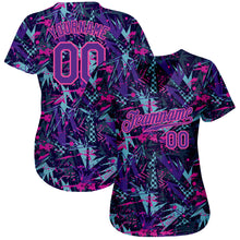 Загрузить изображение в средство просмотра галереи, Custom Graffiti Pattern Purple-Pink 3D Creative Geometric Figures And Dots Authentic Baseball Jersey