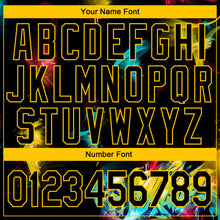 Загрузить изображение в средство просмотра галереи, Custom Stitched Graffiti Pattern Black-Gold 3D Sports Pullover Sweatshirt Hoodie