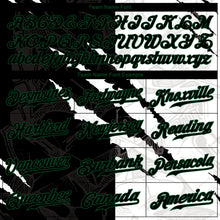Charger l'image dans la galerie, Custom Graffiti Pattern Black-Kelly Green 3D Scratch Authentic Baseball Jersey