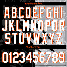 Загрузить изображение в средство просмотра галереи, Custom Graffiti Pattern White Gray-Orange 3D Scratch Authentic Baseball Jersey