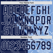 Загрузить изображение в средство просмотра галереи, Custom Graffiti Pattern Navy-Light Blue 3D Scratch Authentic Baseball Jersey