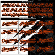 Charger l'image dans la galerie, Custom Graffiti Pattern Black-Orange 3D Scratch Authentic Baseball Jersey