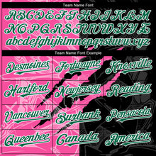 Charger l'image dans la galerie, Custom Graffiti Pattern Kelly Green Black-Pink 3D Scratch Authentic Baseball Jersey