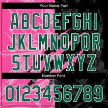 Charger l'image dans la galerie, Custom Graffiti Pattern Kelly Green Black-Pink 3D Scratch Authentic Baseball Jersey
