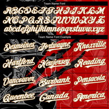 Charger l'image dans la galerie, Custom Graffiti Pattern White Red Black-Old Gold 3D Scratch Authentic Baseball Jersey