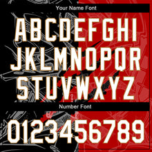 Charger l'image dans la galerie, Custom Graffiti Pattern White Red Black-Old Gold 3D Scratch Authentic Baseball Jersey