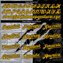 Charger l'image dans la galerie, Custom Graffiti Pattern Gold Black-Gray 3D Scratch Authentic Baseball Jersey