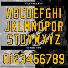 Charger l'image dans la galerie, Custom Graffiti Pattern Gold Black-Gray 3D Scratch Authentic Baseball Jersey