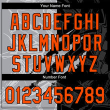 Charger l'image dans la galerie, Custom Graffiti Pattern Orange Black-Gray 3D Scratch Authentic Baseball Jersey