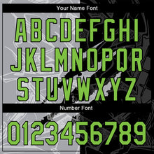 Charger l'image dans la galerie, Custom Graffiti Pattern Neon Green Black-Gray 3D Scratch Authentic Baseball Jersey