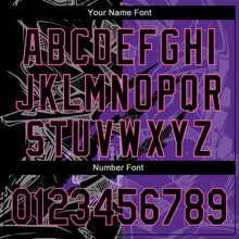 Charger l'image dans la galerie, Custom Graffiti Pattern Black Purple-Pink 3D Scratch Authentic Baseball Jersey