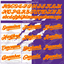 Загрузить изображение в средство просмотра галереи, Custom Graffiti Pattern Orange Purple-Gold 3D Scratch Authentic Baseball Jersey