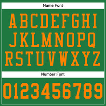 Загрузить изображение в средство просмотра галереи, Custom Grass Green Bay Orange Mesh Authentic Football Jersey