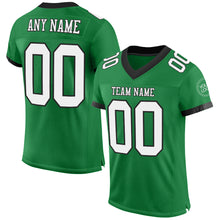 Загрузить изображение в средство просмотра галереи, Custom Grass Green White-Black Mesh Authentic Football Jersey