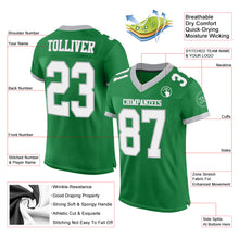 Загрузить изображение в средство просмотра галереи, Custom Grass Green White-Gray Mesh Authentic Football Jersey