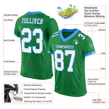 Загрузить изображение в средство просмотра галереи, Custom Grass Green White-Powder Blue Mesh Authentic Football Jersey
