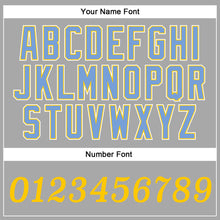 Загрузить изображение в средство просмотра галереи, Custom Gray Gold-Light Blue Authentic Baseball Jersey