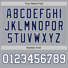 Загрузить изображение в средство просмотра галереи, Custom Gray White-Navy Authentic Baseball Jersey
