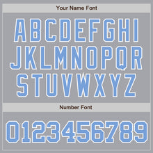 Загрузить изображение в средство просмотра галереи, Custom Gray Light Blue-White Authentic Baseball Jersey