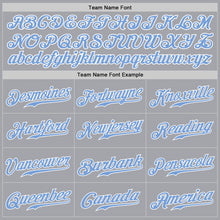 Загрузить изображение в средство просмотра галереи, Custom Gray Light Blue-White Authentic Baseball Jersey