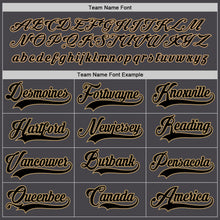 Charger l'image dans la galerie, Custom Steel Gray Black-Old Gold Hockey Jersey