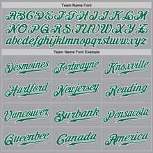 Загрузить изображение в средство просмотра галереи, Custom Gray Kelly Green-White Authentic Baseball Jersey