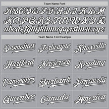 Laden Sie das Bild in den Galerie-Viewer, Custom Gray White-Black Authentic Baseball Jersey