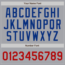 Загрузить изображение в средство просмотра галереи, Custom Gray Royal Pinstripe Royal-Red Authentic Baseball Jersey