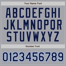 Загрузить изображение в средство просмотра галереи, Custom Gray Navy Pinstripe Navy-Light Blue Authentic Baseball Jersey