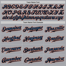 Загрузить изображение в средство просмотра галереи, Custom Gray Black Pinstripe Black-Powder Blue Authentic Baseball Jersey