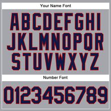 Загрузить изображение в средство просмотра галереи, Custom Gray Navy-Red Authentic Sleeveless Baseball Jersey