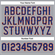 Загрузить изображение в средство просмотра галереи, Custom Gray Royal-Orange Authentic Sleeveless Baseball Jersey