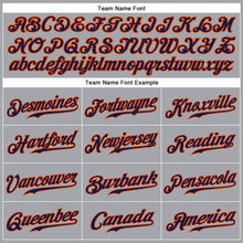 Загрузить изображение в средство просмотра галереи, Custom Gray Navy-Orange Authentic Sleeveless Baseball Jersey