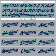 Загрузить изображение в средство просмотра галереи, Custom Gray Navy-Teal Authentic Sleeveless Baseball Jersey