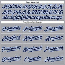 Загрузить изображение в средство просмотра галереи, Custom Gray Navy-Powder Blue Authentic Sleeveless Baseball Jersey