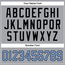 Загрузить изображение в средство просмотра галереи, Custom Gray Light Blue-Black Authentic Sleeveless Father's Day Baseball Jersey