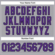 Загрузить изображение в средство просмотра галереи, Custom Gray Purple-Black Authentic Sleeveless Baseball Jersey