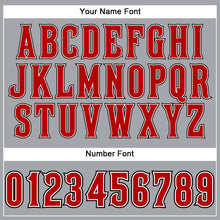 Загрузить изображение в средство просмотра галереи, Custom Gray Red-Black Authentic Sleeveless Baseball Jersey