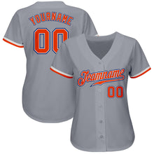 Загрузить изображение в средство просмотра галереи, Custom Gray Orange White-Royal Authentic Baseball Jersey