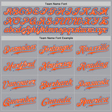 Загрузить изображение в средство просмотра галереи, Custom Gray Orange White-Royal Authentic Baseball Jersey