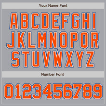 Загрузить изображение в средство просмотра галереи, Custom Gray Orange White-Royal Authentic Baseball Jersey